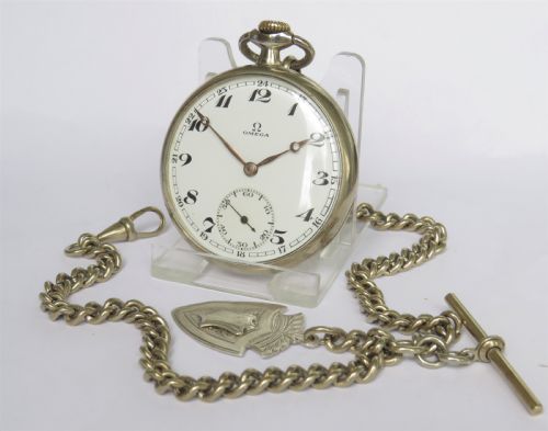 1930s Omega Pocket Watch and Chain