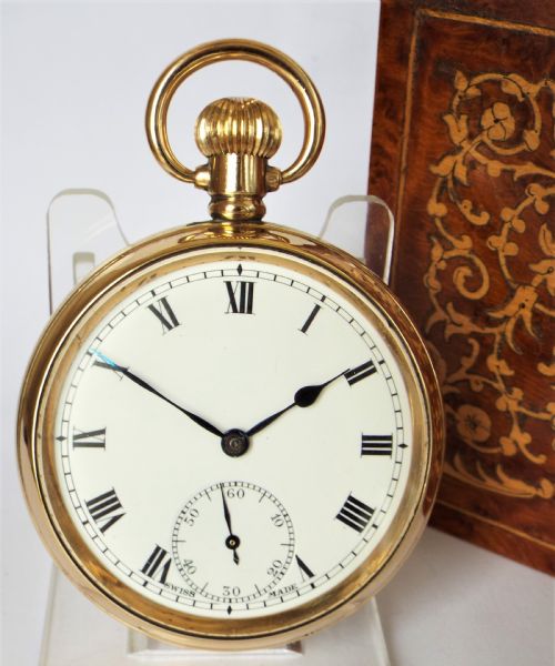 A 1940s Clarex Stem Winding Pocket Watch.