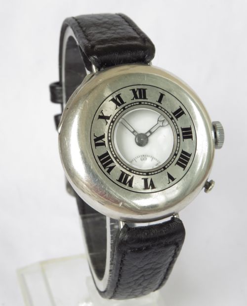 fig 1. Gents antique silver Dimier Freres trench watch
