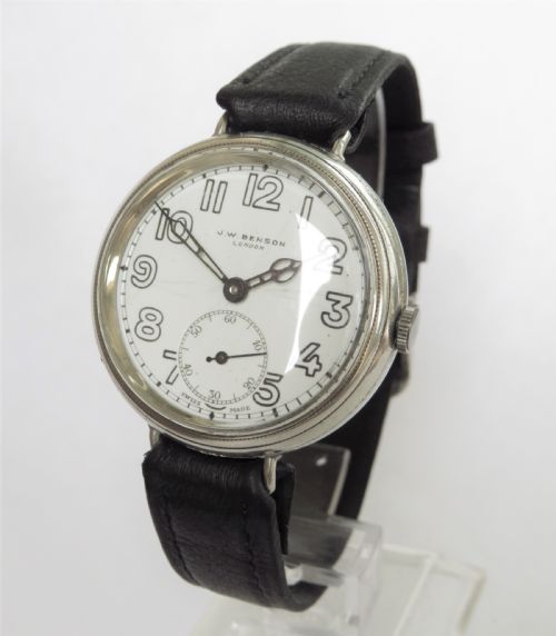 Gents silver cyma Wrist Watch from J W Benson, 1932