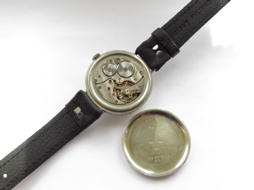 fig 2. Gents silver Cyma wrist watch from J W Benson, 1932