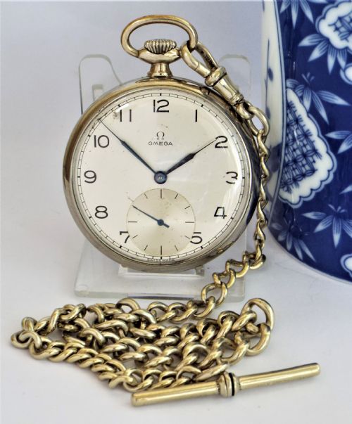 1951 Omega Pocket Watch with Chain.