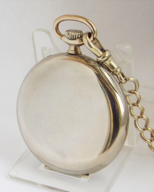 fig 1. 1951 Omega pocket watch with chain.