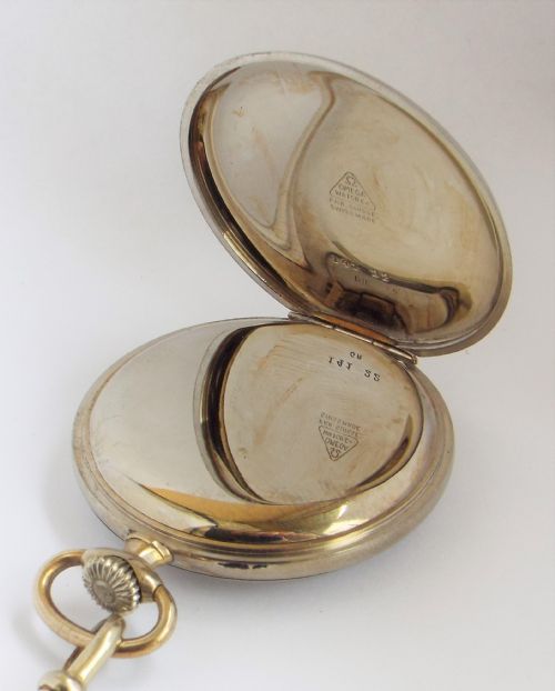 fig 2. 1951 Omega pocket watch with chain.
