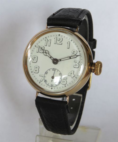 Gents 9ct Gold Electa Wrist Watch, 1918