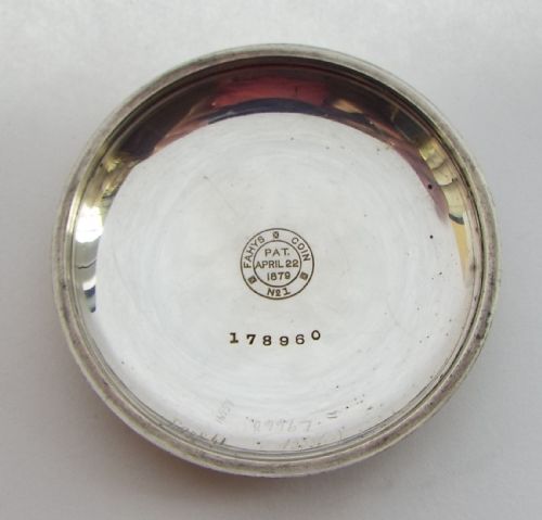 fig 2. Antique silver Elgin steam locomotive pocket watch.