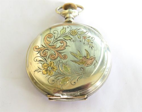 fig 1. Silver Waltham Riverside Hunter Pocket Watch, 1903