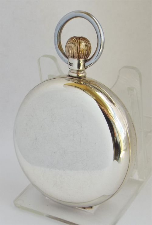 fig 1. Antique silver Waltham Hillside pocket watch, 1891.