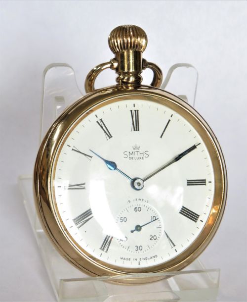 fig 1. 1950s Smiths De Luxe pocket watch, made in England