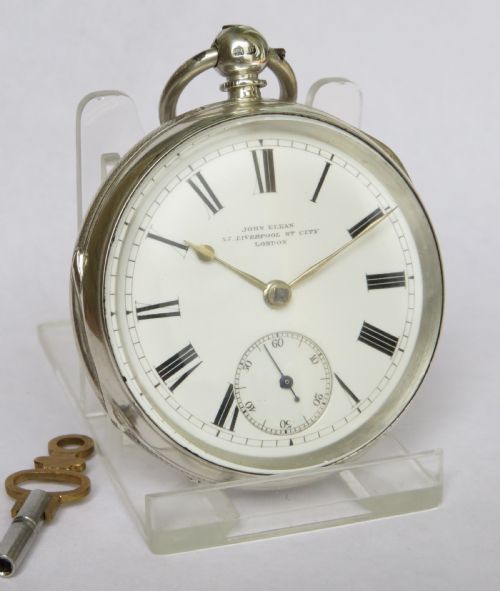 fig 1. Antique pocket watch, John Elkan, London, 1886