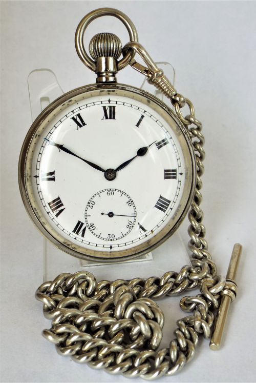 A 1920s Cyma Pocket Watch with Chain.
