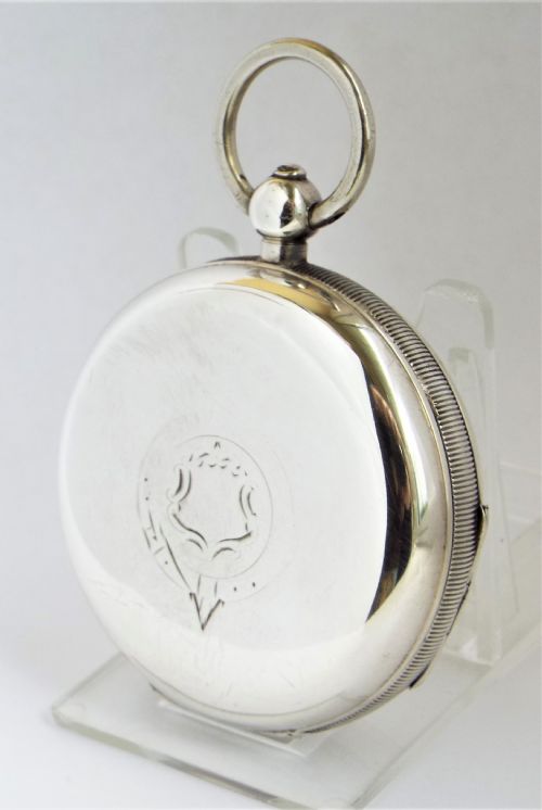 fig 1. Antique 1909 silver Waltham pocket watch.