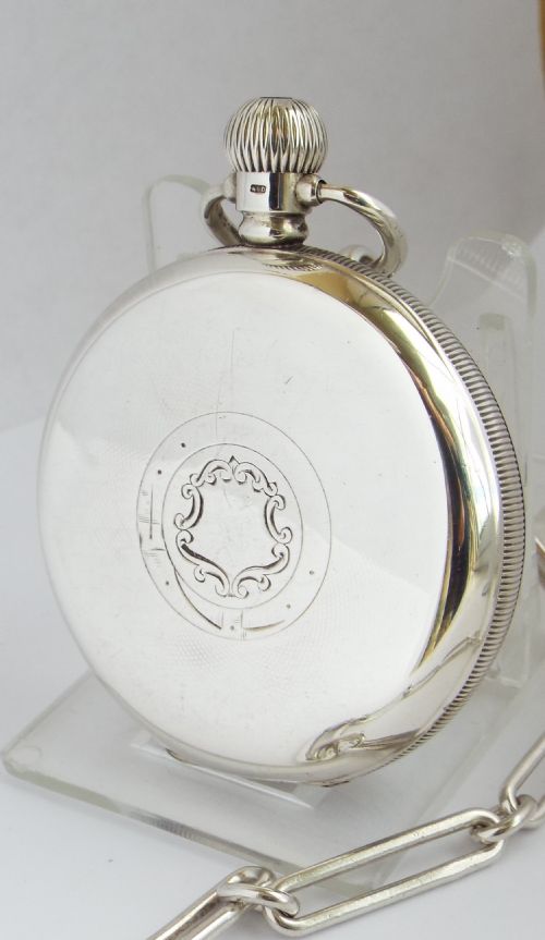 fig 1. A 1920s silver Waltham pocket watch & chain.
