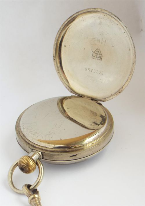 fig 2. 1930s Omega pocket watch and chain.