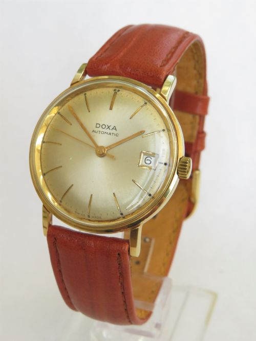 fig 1. Gents 14ct gold Doxa wrist watch