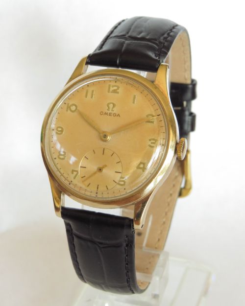 Gents 9ct Gold Omega Wrist Watch, 1950
