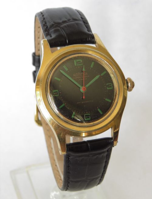 fig 1. 1950s Roamer Supershock wrist watch