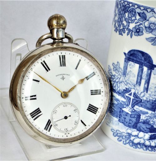 Antique Silver Rotherhams Pocket Watch, 1907.