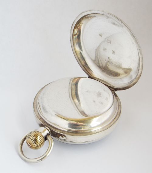 fig 2. Antique silver Rotherhams pocket watch, 1907.