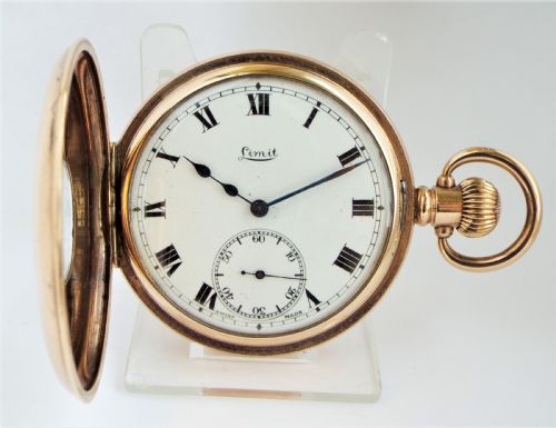 fig 1. A 1920s Limit half hunter pocket watch.