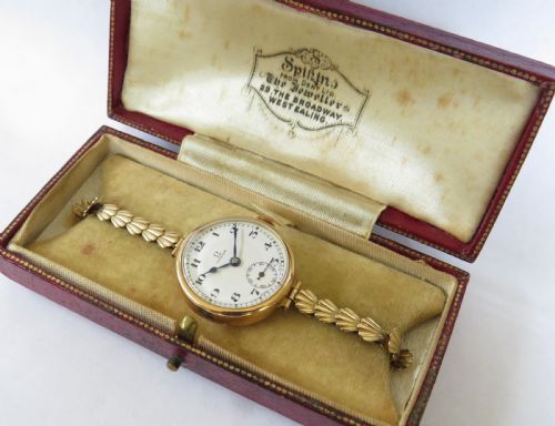 9ct Gold Ladies Omega Wrist Watch, 1927