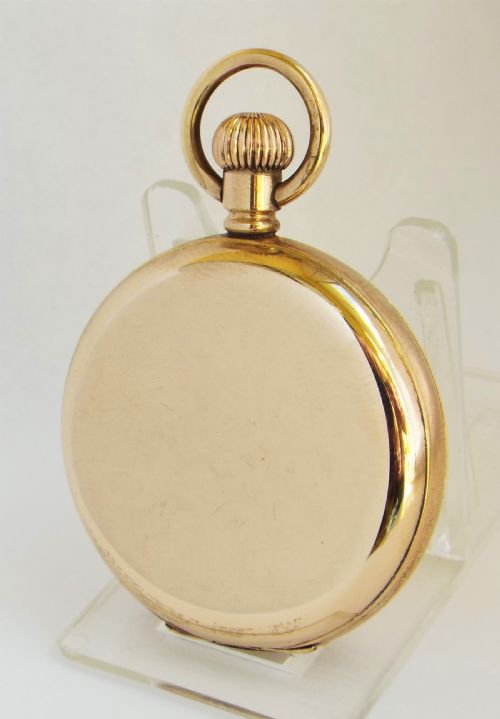 fig 1. Antique 1905 Waltham full hunter pocket watch.