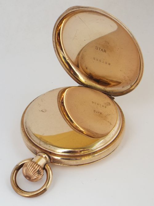 fig 1. Antique Waltham Bartlett full hunter pocket watch