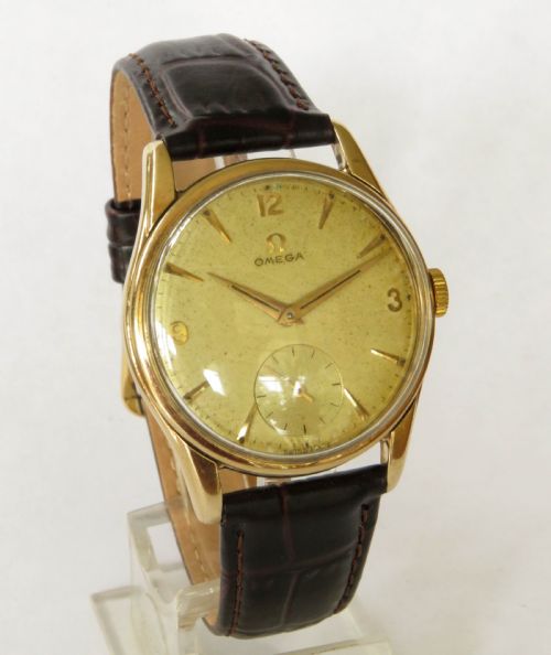 fig 1. Gents 9ct gold Omega wrist watch, 1958
