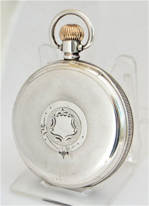 fig 2. Antique 1912 silver half hunter pocket watch.