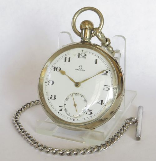 Antique Omega Pocket Watch and Chain