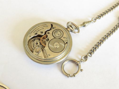 fig 1. Hamilton white gold filled pocket watch, 1913