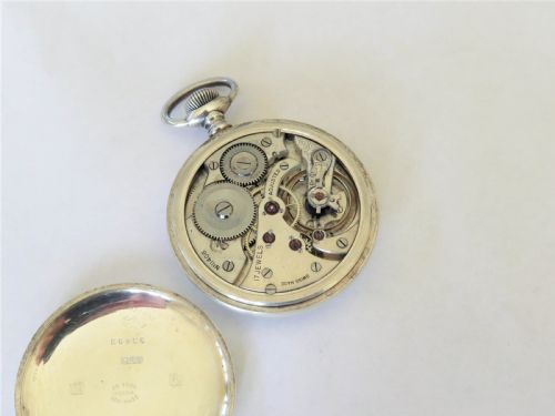 fig 1. Antique 1911 silver pocket watch and chain