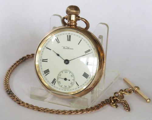 Antique Waltham Bond Street Pocket Watch and Chain