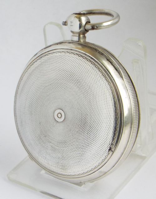 fig 2. Antique William Ehrhardt silver hunter pocket watch.