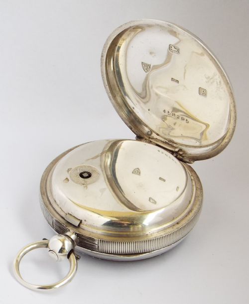 fig 2. Antique silver Lancashire Watch Co pocket watch retailed by Burnand Booth Sheffield