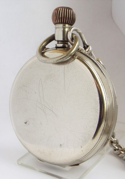 fig 2. Antique Goliath pocket watch and chain, circa 1910s.