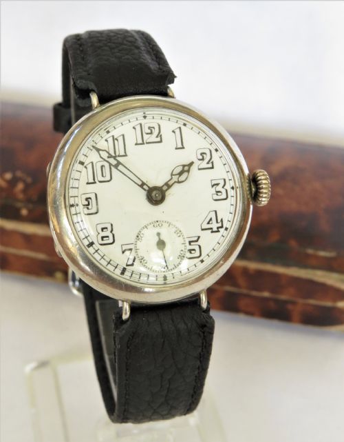 fig 1. Antique silver trench watch, c1917