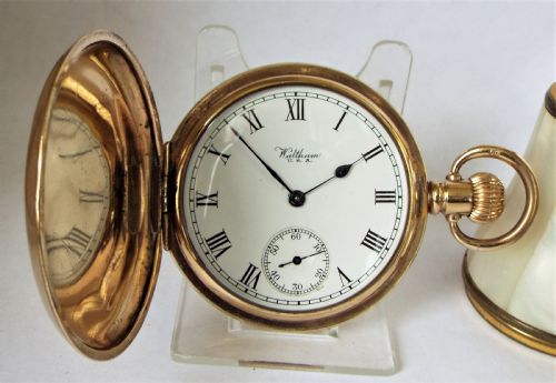 A 1927 Waltham Traveler Full Hunter Pocket Watch.