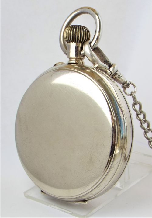 fig 1. Antique Goliath pocket watch and chain, circa 1910s.