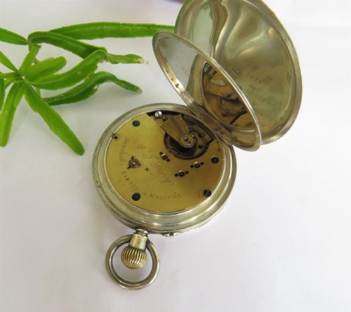fig 2. Antique silver full hunter pocket watch, Dewsbury