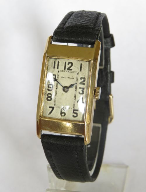 Mid-size 9ct Gold Waltham Wrist Watch, 1934