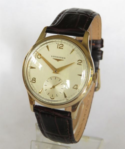 Gents 9ct Gold Longines Wrist Watch, 1958