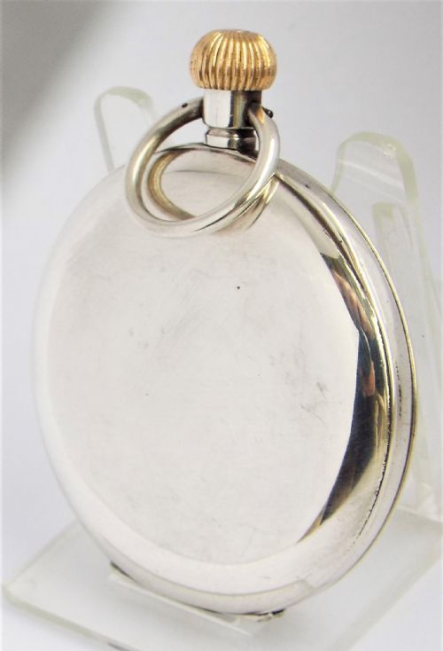 fig 2. Antique silver Cyma half hunter pocket watch.