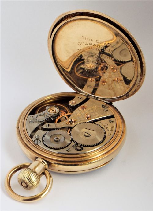 fig 3. Antique Waltham Vanguard railroad grade pocket watch.