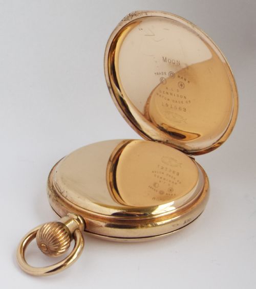 fig 3. Antique 1905 Waltham full hunter pocket watch.