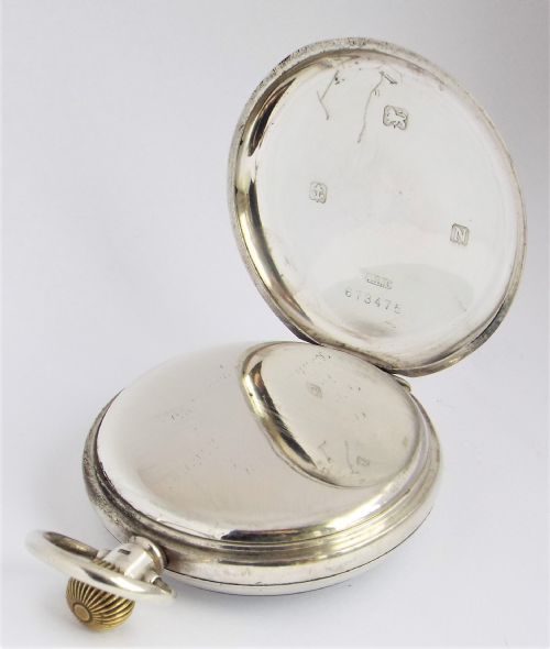 fig 2. Silver Cyma pocket watch for J W Benson.