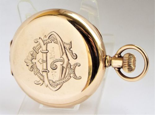 fig 1. Antique 1915 Elgin full hunter pocket watch.