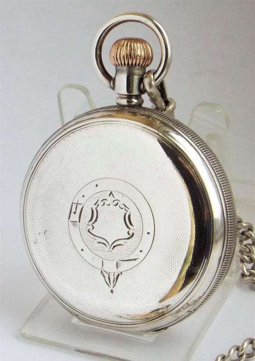 fig 1. Antique silver Cyma full hunter pocket watch.