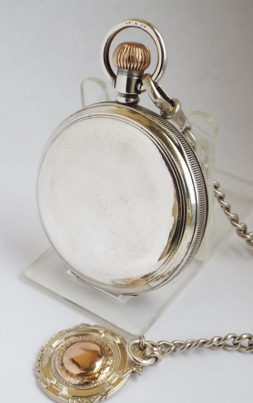 fig 2. Antique silver Cyma full hunter pocket watch.