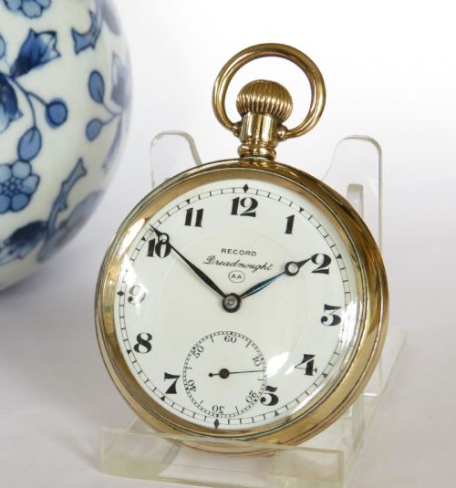 fig 1. A 1930s Record Dreadnought pocket watch.